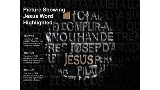 Picture Showing Jesus Word Highlighted Ppt PowerPoint Presentation Example File