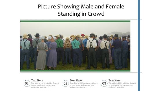 Picture Showing Male And Female Standing In Crowd Ppt PowerPoint Presentation Model Design Ideas PDF