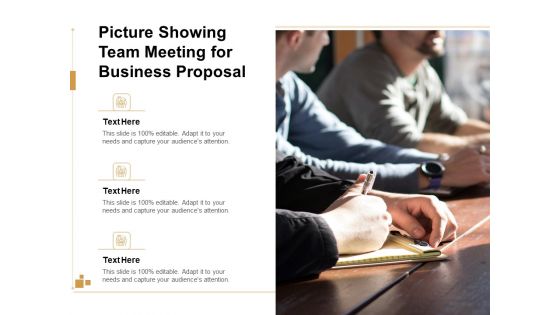 Picture Showing Team Meeting For Business Proposal Ppt PowerPoint Presentation Ideas Slides PDF