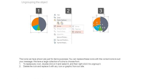 Pie Chart Dashboard Style For Percentage Analysis Powerpoint Slides