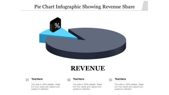 Pie Chart Infographic Showing Revenue Share Ppt Styles Graphics Pictures PDF