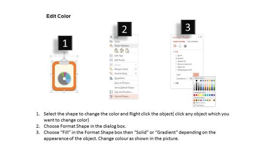 Pie Chart On Clipboard For Analysis Powerpoint Template