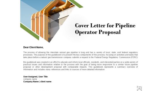 Pipeline Operator Proposal Ppt PowerPoint Presentation Complete Deck With Slides