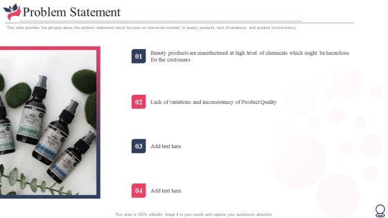 Pitch Deck For Beauty Assistance Investor Financing Elevator Problem Statement Ppt Visual Aids Example 2015 PDF