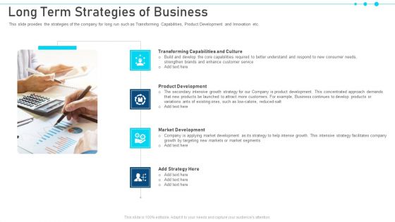 Pitch Deck For Raising Capital From Business Finances Long Term Strategies Of Business Inspiration PDF