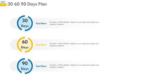 Pitch Deck For Venture Selling Trade 30 60 90 Days Plan Professional PDF
