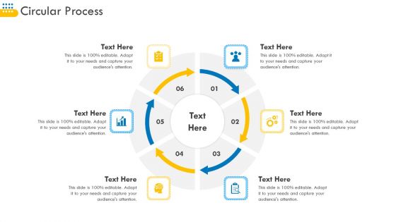 Pitch Deck For Venture Selling Trade Circular Process Brochure PDF