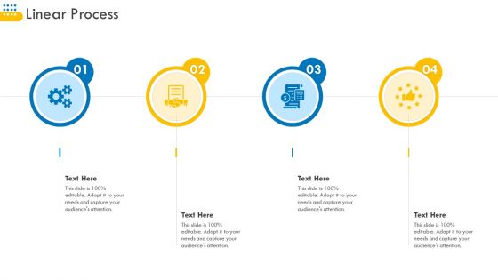 Pitch Deck For Venture Selling Trade Linear Process Pictures PDF