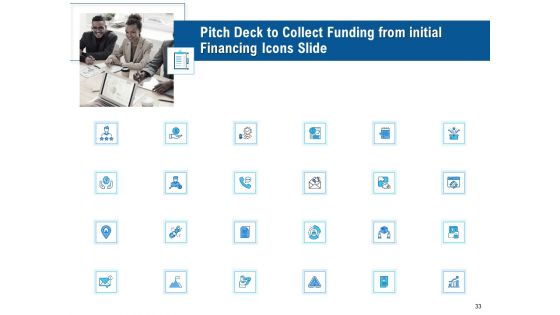 Pitch Deck To Collect Funding From Initial Financing Ppt PowerPoint Presentation Complete Deck With Slides
