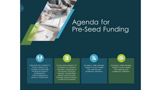 Pitch Deck To Raise Funding From Pre Seed Capital Ppt PowerPoint Presentation Complete Deck With Slides