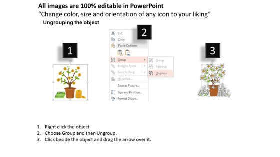 Plant With Dollar Coins For Business Profit Powerpoint Template
