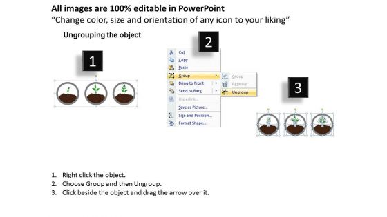 Plants Diagram For Growth And Progress Concept Powerpoint Template