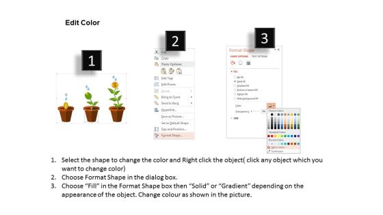 Plants Displaying Money Growth Powerpoint Templates