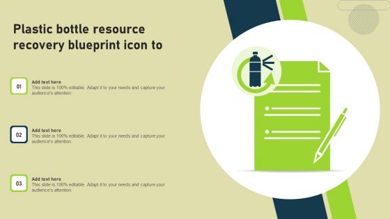 Plastic Bottle Resource Recovery Blueprint Icon To Graphics PDF Plastic Bottle Resource Recovery Blueprint Icon To Graphics PDF