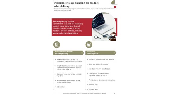 Playbook For Agile Framework Adoption Strategies Template