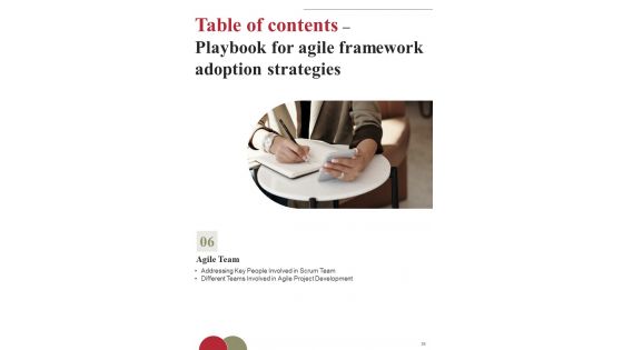 Playbook For Agile Framework Adoption Strategies Template