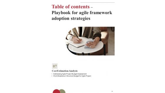 Playbook For Agile Framework Adoption Strategies Template