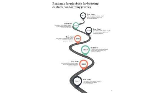 Playbook For Boosting Customer Onboarding Journey Template