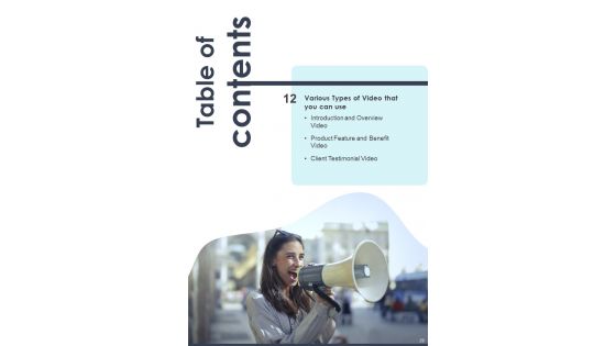 Playbook For Business Marketing Through Videos Template