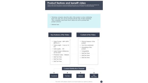 Playbook For Business Marketing Through Videos Template