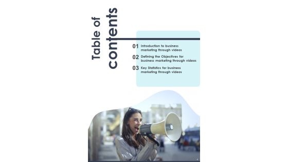Playbook For Business Marketing Through Videos Template