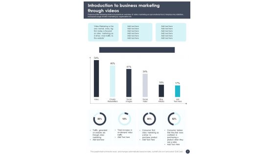 Playbook For Business Marketing Through Videos Template
