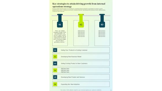 Playbook For Business Operations Strategies Template