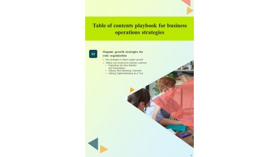 Playbook For Business Operations Strategies Template