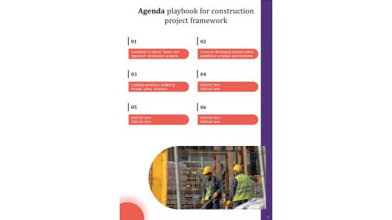 Playbook For Construction Project Framework Template