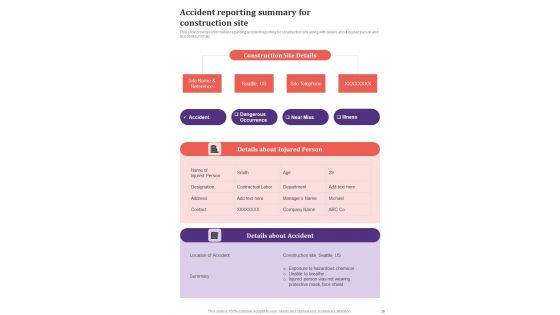 Playbook For Construction Project Framework Template