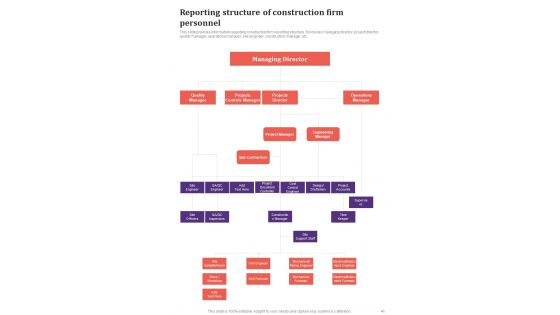 Playbook For Construction Project Framework Template