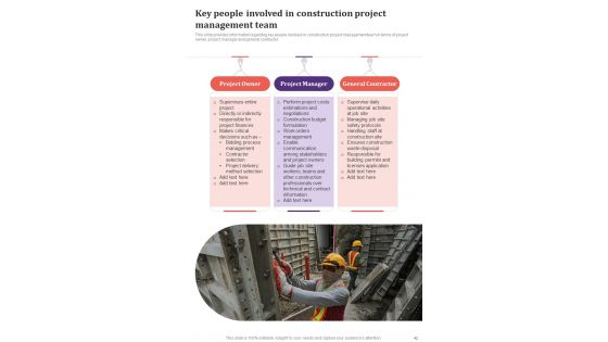 Playbook For Construction Project Framework Template
