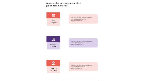 Playbook For Construction Project Framework Template