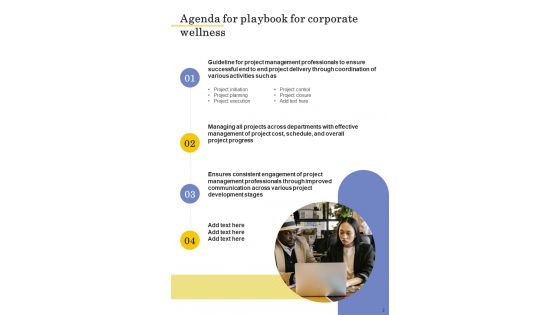 Playbook For Corporate Wellness Template