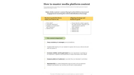 Playbook For Digital Publishing Platform Template