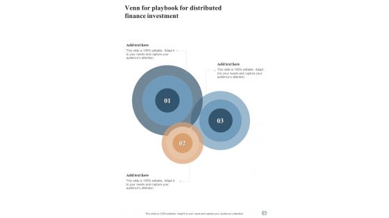 Playbook For Distributed Finance Investment Template