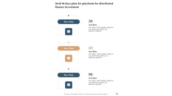 Playbook For Distributed Finance Investment Template