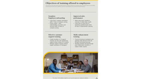 Playbook For Employee Workplace Training Template