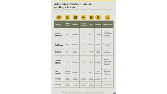 Playbook For Employee Workplace Training Template