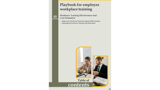 Playbook For Employee Workplace Training Template