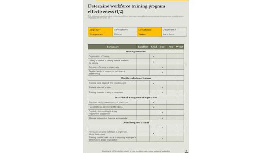 Playbook For Employee Workplace Training Template