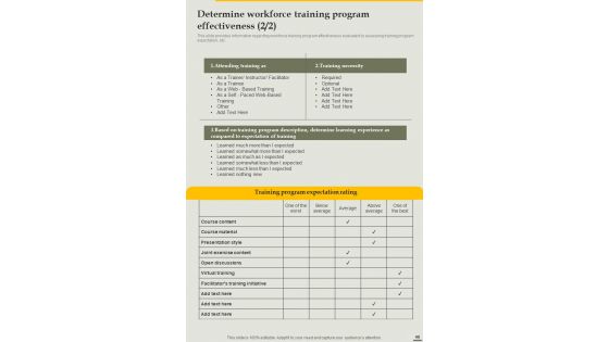 Playbook For Employee Workplace Training Template
