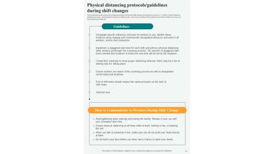 Playbook For Enterprises Post Pandemic Adjustment Template