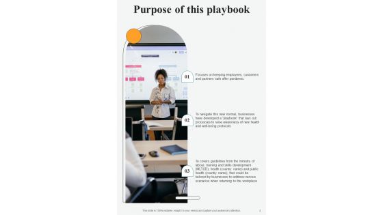 Playbook For Enterprises Post Pandemic Adjustment Template