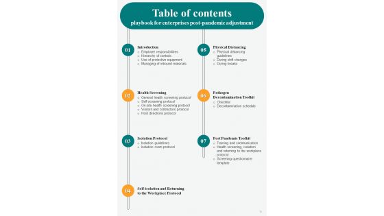 Playbook For Enterprises Post Pandemic Adjustment Template