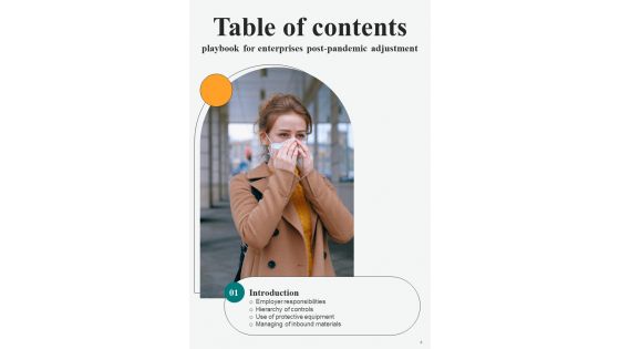 Playbook For Enterprises Post Pandemic Adjustment Template