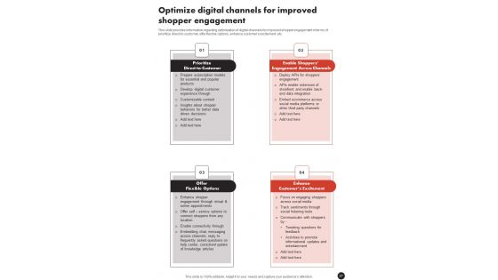Playbook For In Shop Retail Experience Enhancement Template