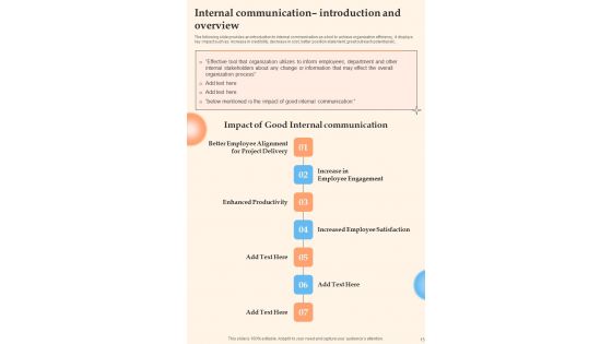 Playbook For Internal Messaging Guide And Effective Approaches Template