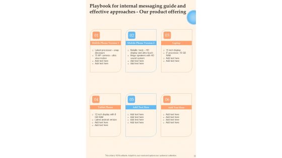 Playbook For Internal Messaging Guide And Effective Approaches Template