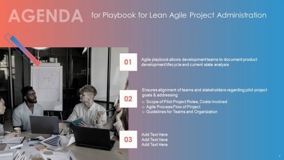 Playbook For Lean Agile Project Administration Ppt PowerPoint Presentation Complete With Slides